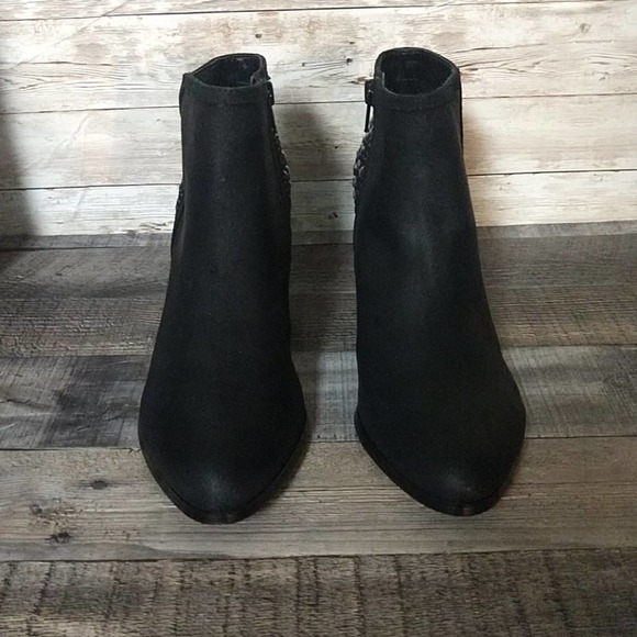 Fergie Leather Bless Bootie Ankle Boots Black 8.5 - Picture 7 of 12